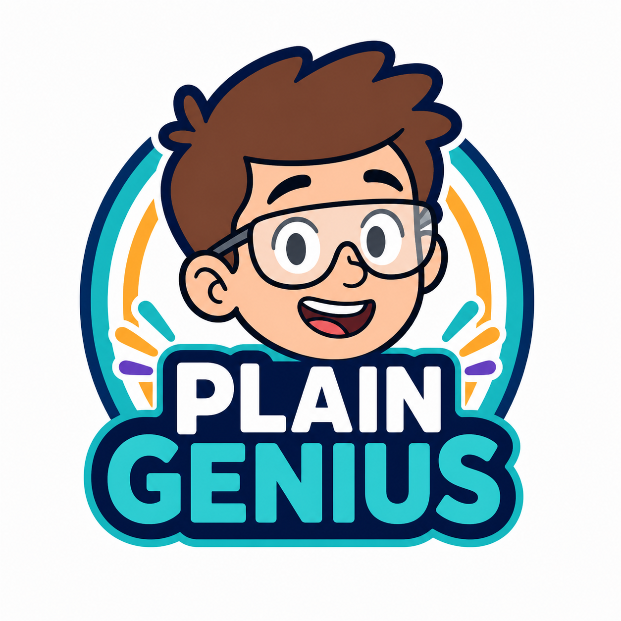 Plain Genius Explains logo